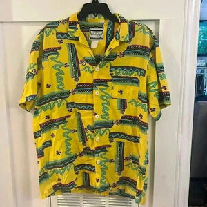 Vintage Beach Boys Sherry Holt  Geometric abstract button down shirt